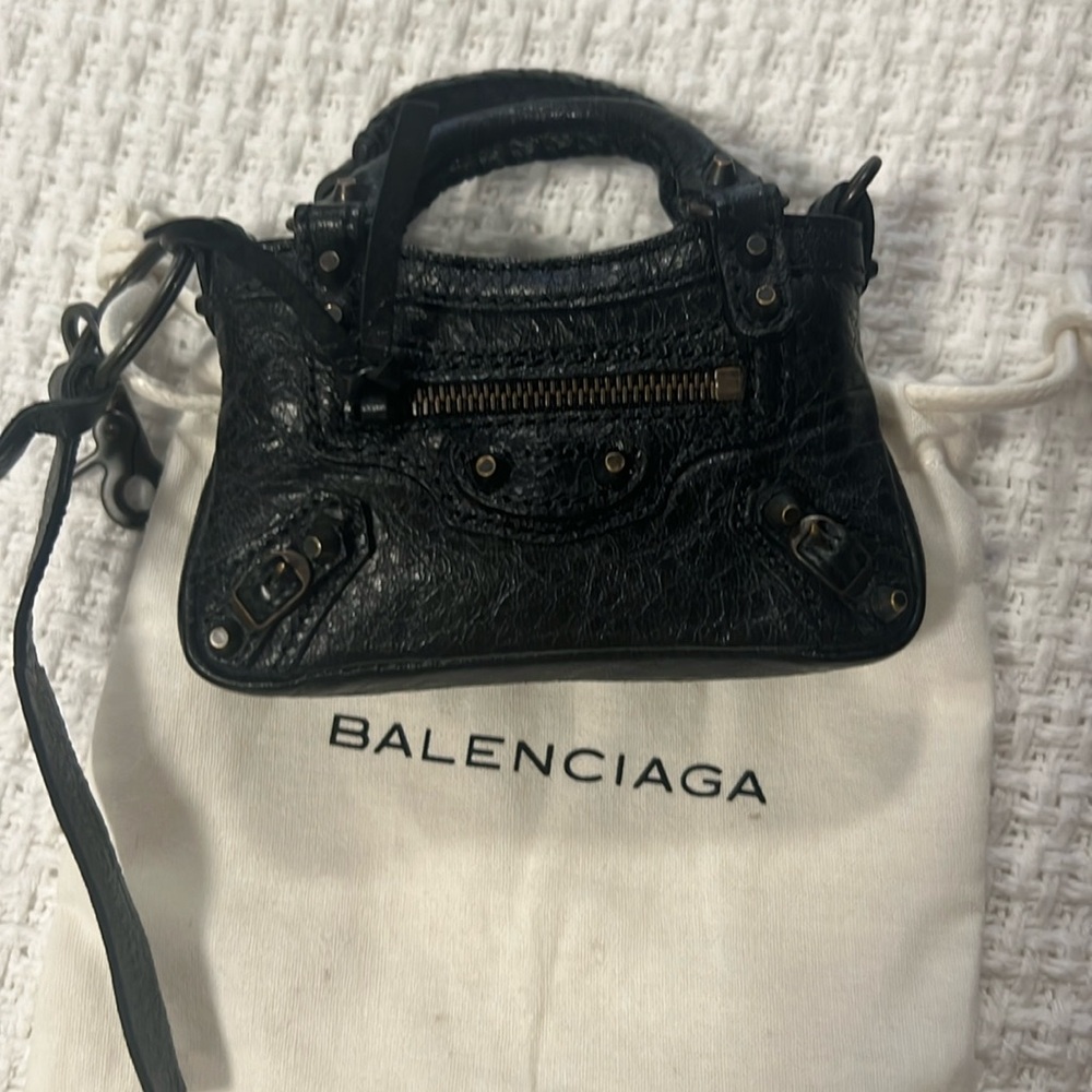 Balenciaga city bag key chain
